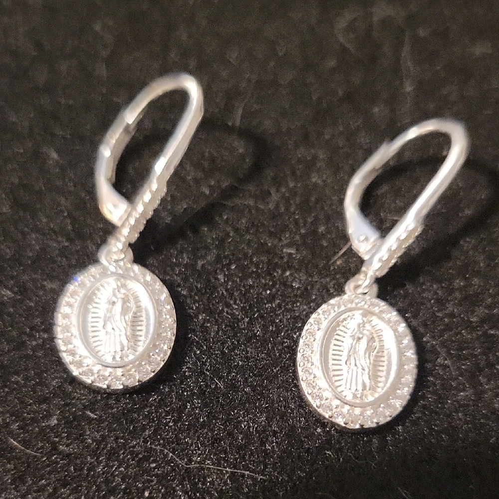 Source Unknown Sterling Silver Religious Medallio… - image 3